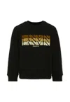 Lanvin Black Sweatshirt For Kids With Logo In Black