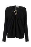 Lanvin Draped Long-sleeved Blouse