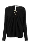 Lanvin Draped Long-sleeved Blouse