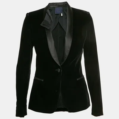 Pre-owned Lanvin Black Velvet Single Breasted Shawl Collar Tuxedo Jacket S