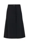 Lanvin A-line Wool Skirt Button Detail In 10