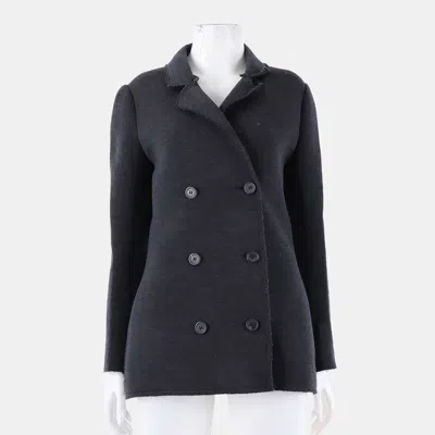 Pre-owned Lanvin Black Wool Buttoned Jacket Size M