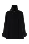 Lanvin Black Wool Coat In Black