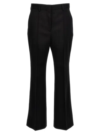 LANVIN BLACK WOOL FLARE PANTS