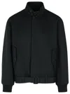 Lanvin Wool Twill Casual Jacket In Black