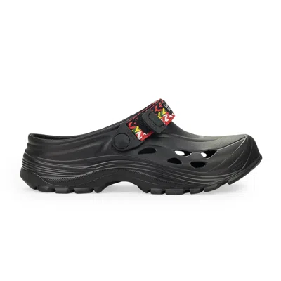 LANVIN BLACK X SUICOKE MOK LACETS CURB SLIDES