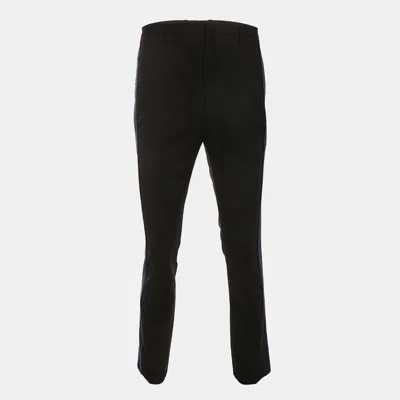 Pre-owned Lanvin Black/blue Wool Trousers L