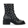 Lanvin Black/silver Zippees Avec Clous Ankle Boots In Black