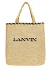 Lanvin Shopping Bag With Logo In Blackwhite
