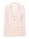 Lanvin Tailored Wool Blazer With Central Vent In Pink