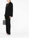 Lanvin Blazer Longline Single-breasted Notch Lapels Flap Pockets In Black