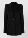 Lanvin Blazer Longline Single-breasted Notch Lapels Flap Pockets In Black