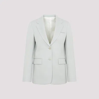 Lanvin Single-breasted Wool Blazer In Sage