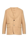 Lanvin Blazer With Notch Lapels In Sand