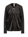 Lanvin Draped Long-sleeved Blouse