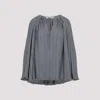 Lanvin Flowing Blouse With Intricate Pleating And Tie Closure