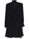 Lanvin Draped Detailing Knee Length Dress In Blue
