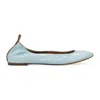 Lanvin Leather Round Toe Ballet Flats In Blue