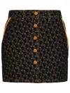 Lanvin Logo-jacquard Denim Skirt