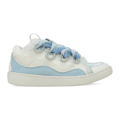 Lanvin Blue Curb Sneakers In White