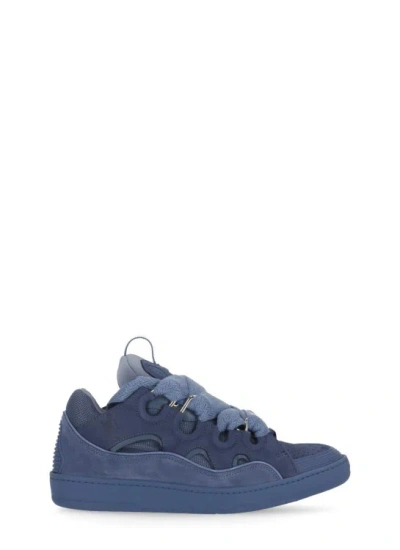 LANVIN BLUE LEATHER SNEAKERS