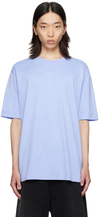 Lanvin Blue Logo Patch T-shirt In 200 New Blue