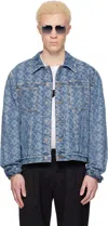Lanvin Lunar Year Jacquard Denim Jacket In Blue