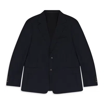 Lanvin Blue Single Breasted Flap Pockets Jacket Blazer