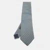 Lanvin Blue Striped Silk Traditional Tie In Blue
