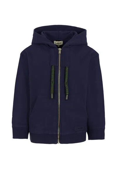 Lanvin Kids' Blue Sweatshirt For Boy With Logo