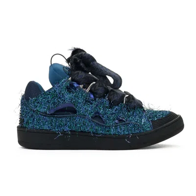 Lanvin Blue/green Curb Sneakers