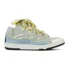 Lanvin Blue/green Curb Sneakers In Blue