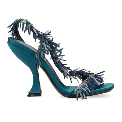 Lanvin Blue/violet Rita Sandal 105 Heels
