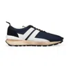 Lanvin Navy Mesh Bumper Sneakers In Blue