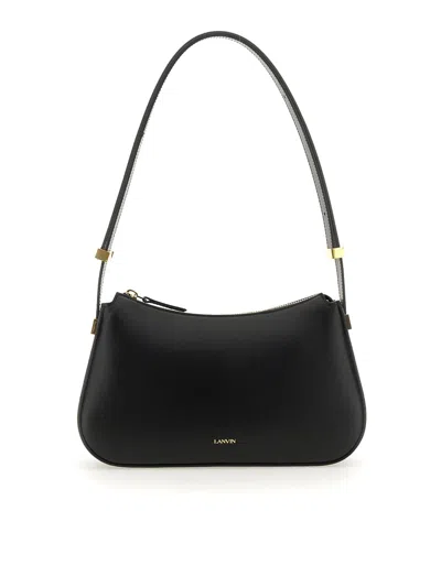 Lanvin Letter Detail Shoulder Bag In Black