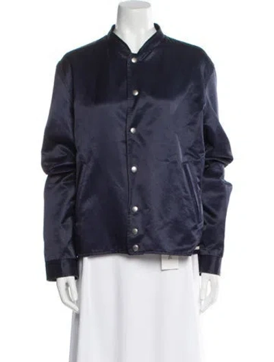 Pre-owned Lanvin Bomber Jacket In Blue