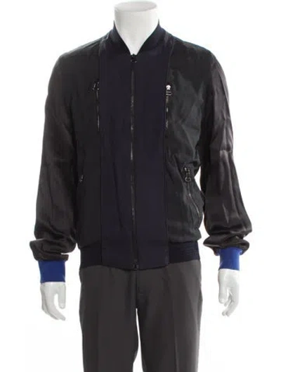 Pre-owned Lanvin Bomber Jacket In Gray