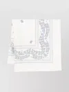 Lanvin Border Floral Scarf Square Lightweight Soft
