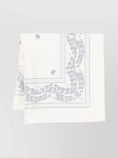 Lanvin Border Floral Scarf Square Lightweight Soft