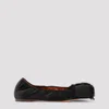 Lanvin Satin Bow Ballet Flats In Black