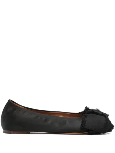 LANVIN BOW-EMBELLISHED BALLERINA SHOES