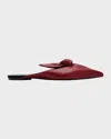 Lanvin Midnight Step Leather Bow Mule