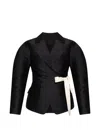 Lanvin Bow-tie Blazer In Black