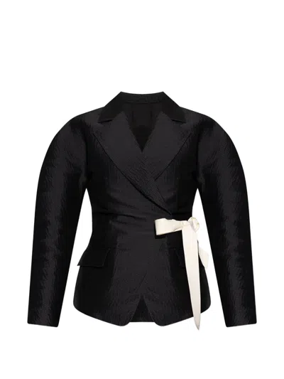 Lanvin Bow-tie Blazer In Black