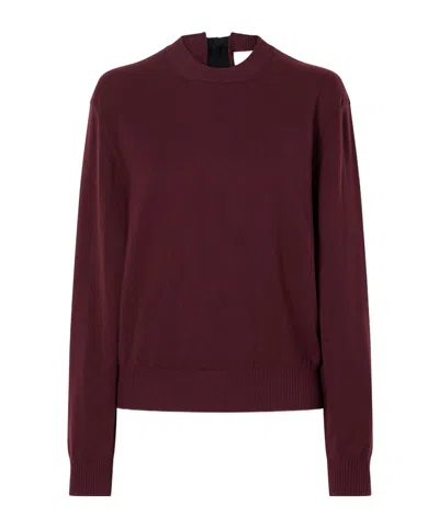 Lanvin Bow-detailed Wool-blend Cardigan In Brown