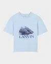 Lanvin Boy's Curb Sneakers Graphic T-shirt In Skide Ride