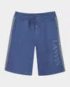 Lanvin Kids Shorts In Gray Blue