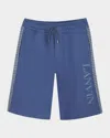 Lanvin Kids Shorts In Gray Blue