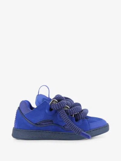 Lanvin Boy Leather And Suede Lace-up Sneaker With Perforated Toe In Animal Print