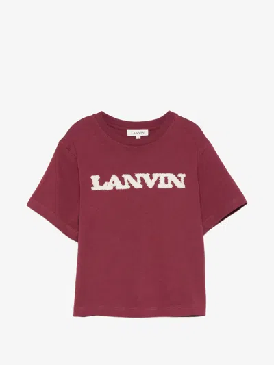 Lanvin Boys' 100% Cotton T-shirt In Pink